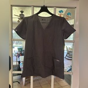 Figs Scrub Top XS Gray